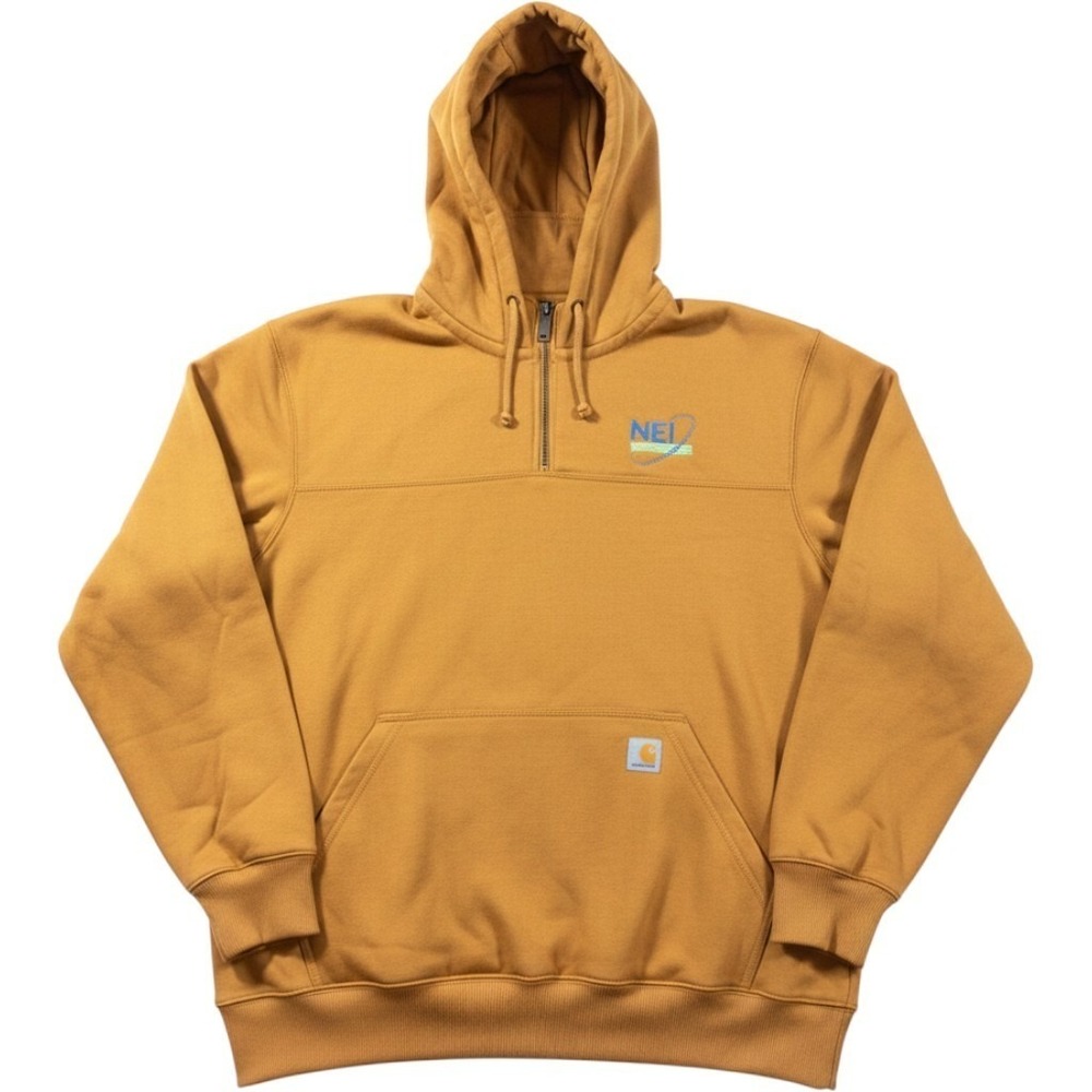 Carhartt Hoodie Mens XL Brown Rain Defender Quarter Zip TS0617-M
